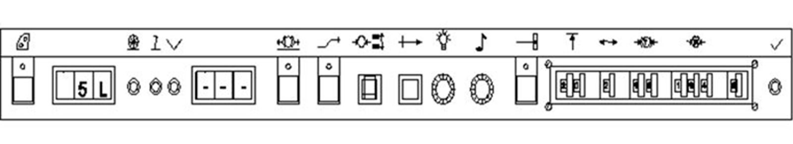 ATC-panel med 5L i forindikator og --- i hovedindikator