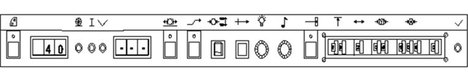 ATC-panel med 40 i hovedindikator og --- i forindikator