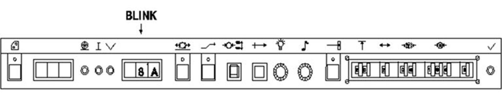 ATC-panel med blinkende forindikator 8A