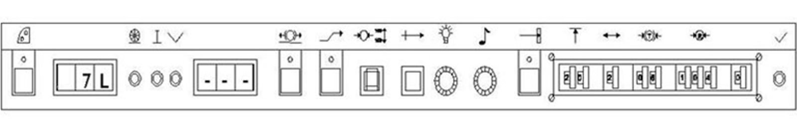 ATC-panel med 7L i hovedindikator og --- i forindikator