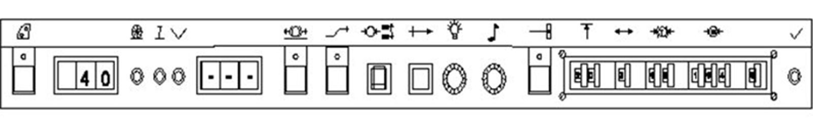 ATC-panel med 000 i hovedindikator og 40 i forindikator
