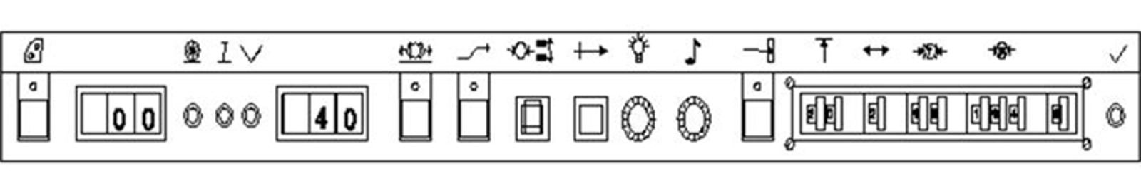 ATC-panel med 40 i hovedindikator og 000 i forindikator