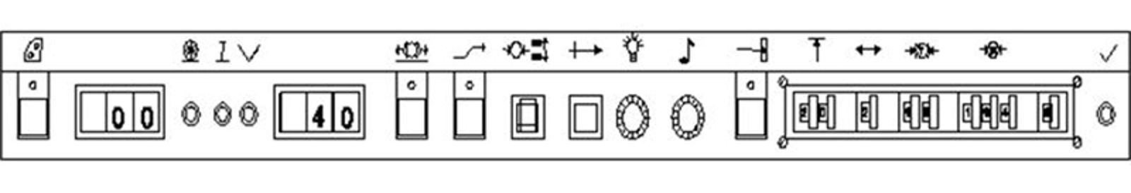ATC-panel med 40 i hovedindikator og 000 i forindikator