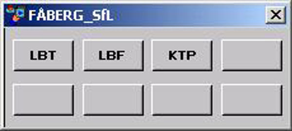 Ordrepanel for blokkfelt med aktive knapper LBT, LBF og KTP