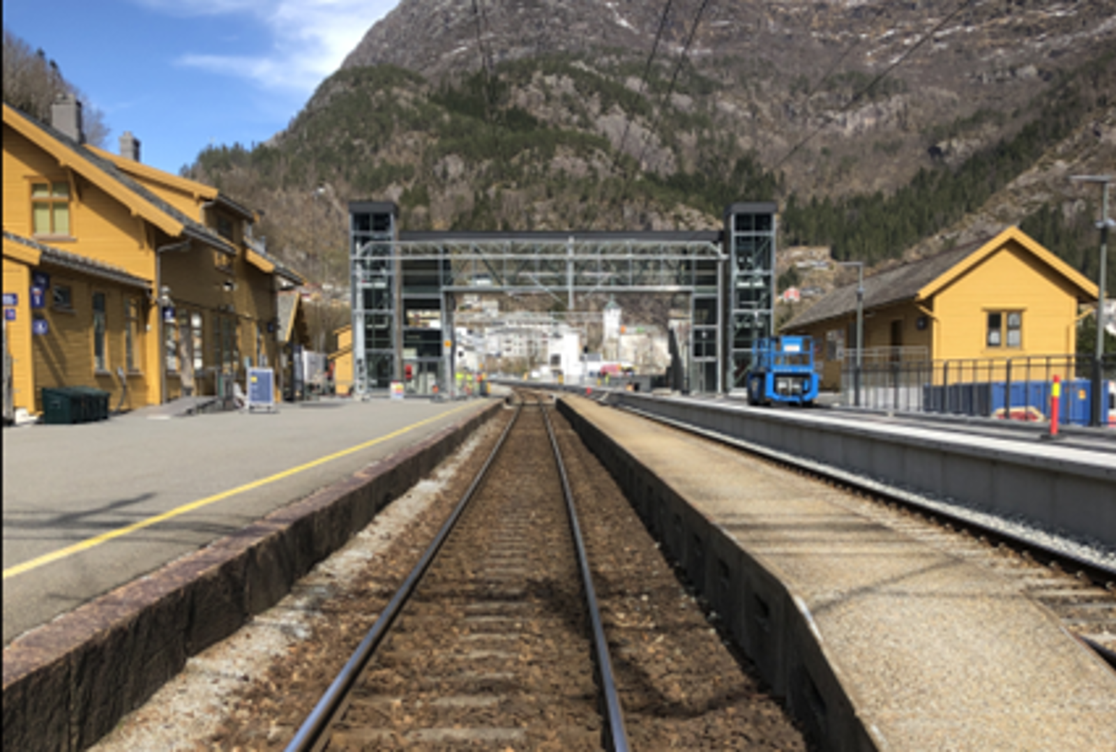Dale stasjon sett i retning mot Oslo