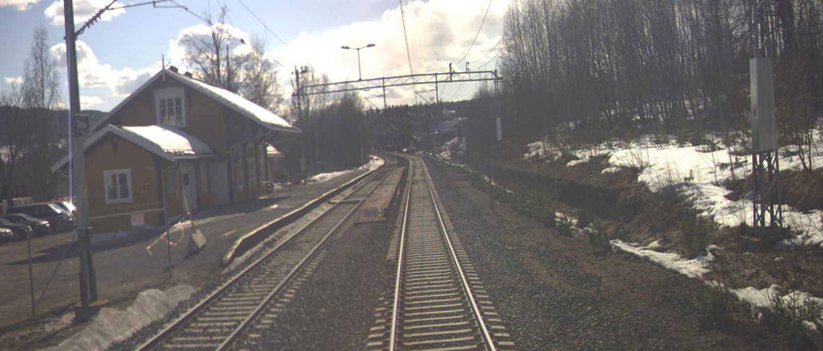Darbu stasjon sett i retning fra Oslo