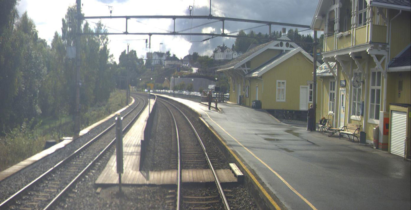 Fetsund stasjon sett i retning fra Oslo