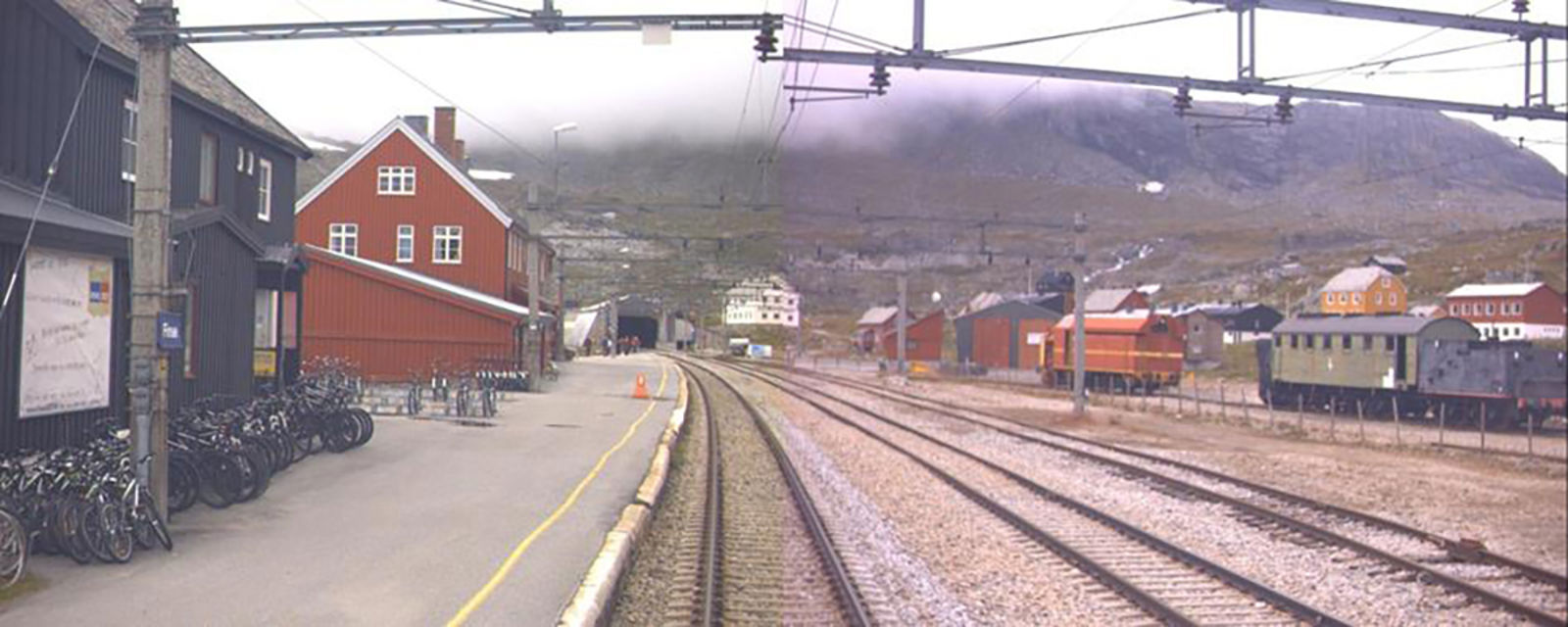 Finse stasjon sett i retning fra Oslo