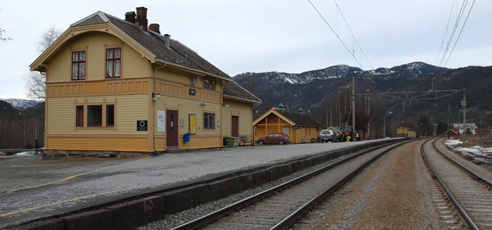 Flå stasjon sett i retning fra Oslo