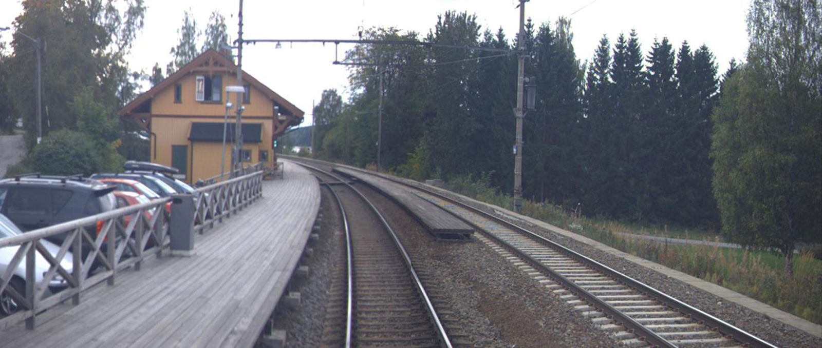 Haga stasjon sett i retning mot Oslo