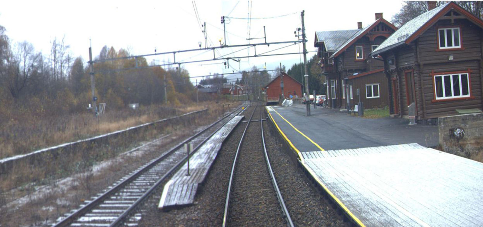 Hakadal stasjon sett i retning fra Oslo