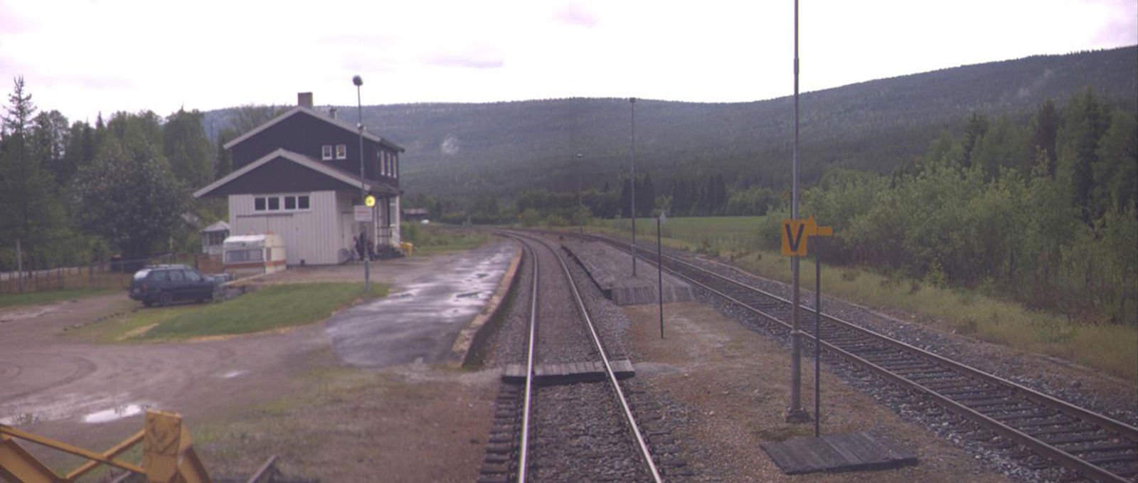 Hanestad stasjon sett i retning mot Oslo
