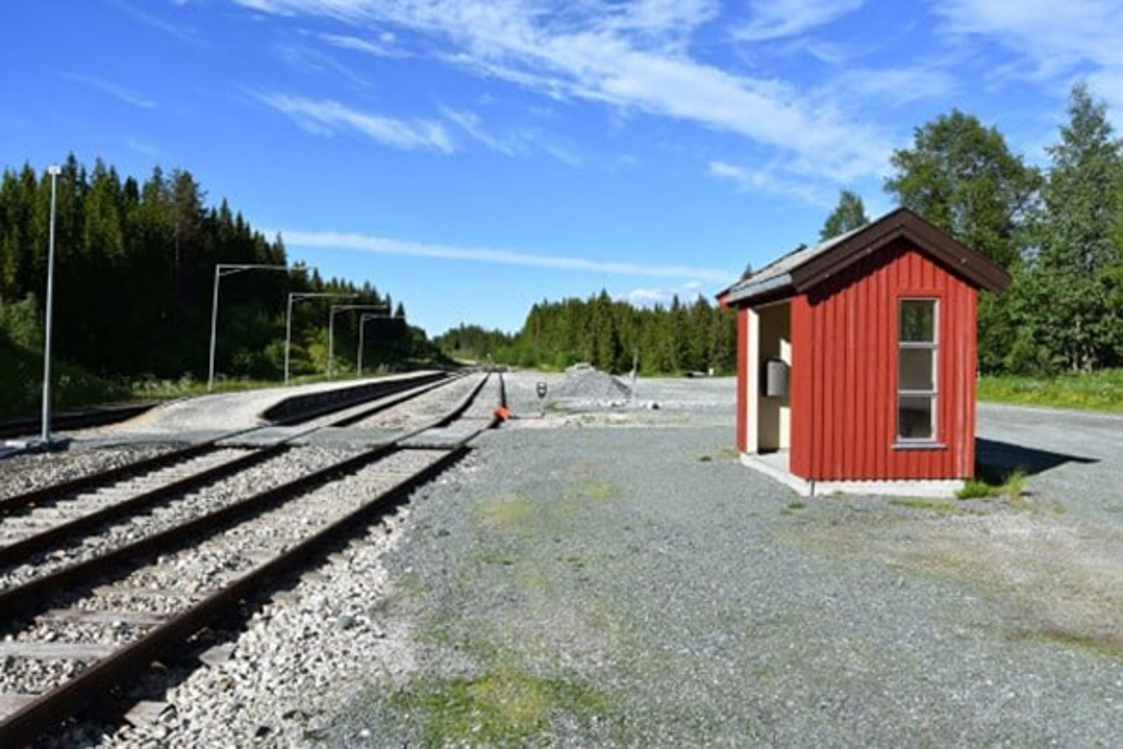 Harran stasjon sett i retning fra Oslo
