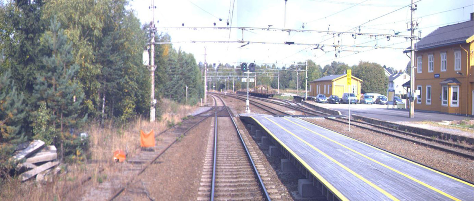 Hauerseter stasjon sett i retning fra Oslo