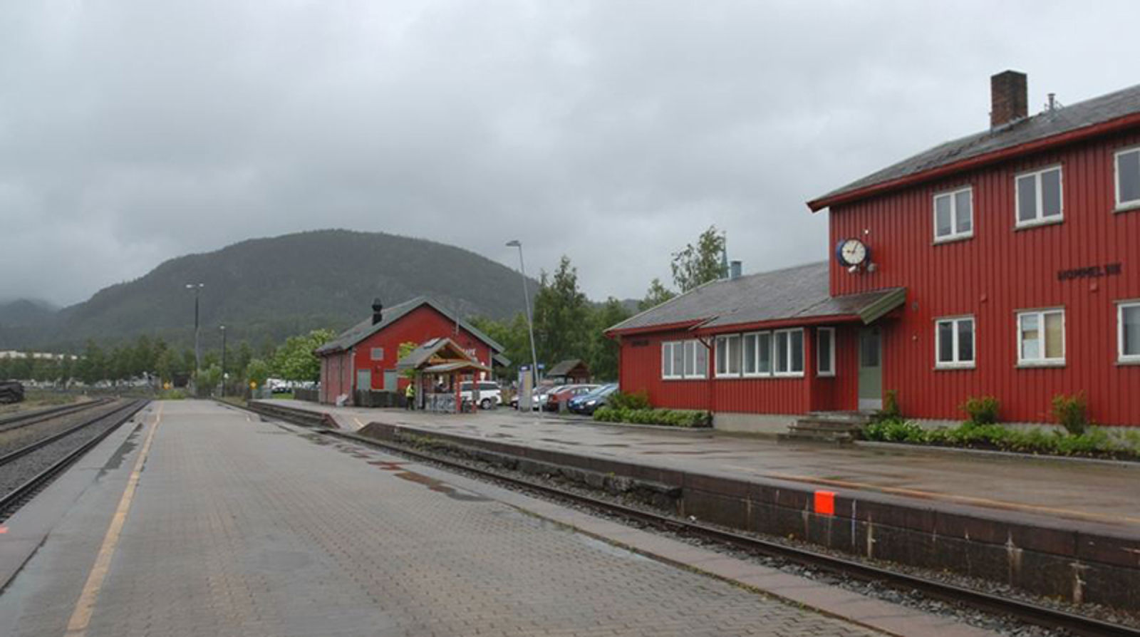 Hommelvik stasjon sett i retning fra Oslo