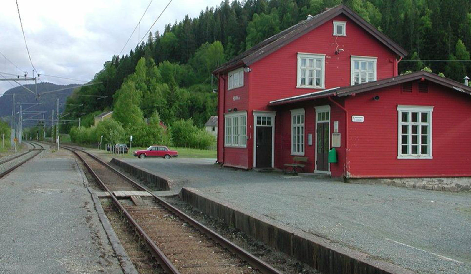 Hovin stasjon sett i retning mot Oslo