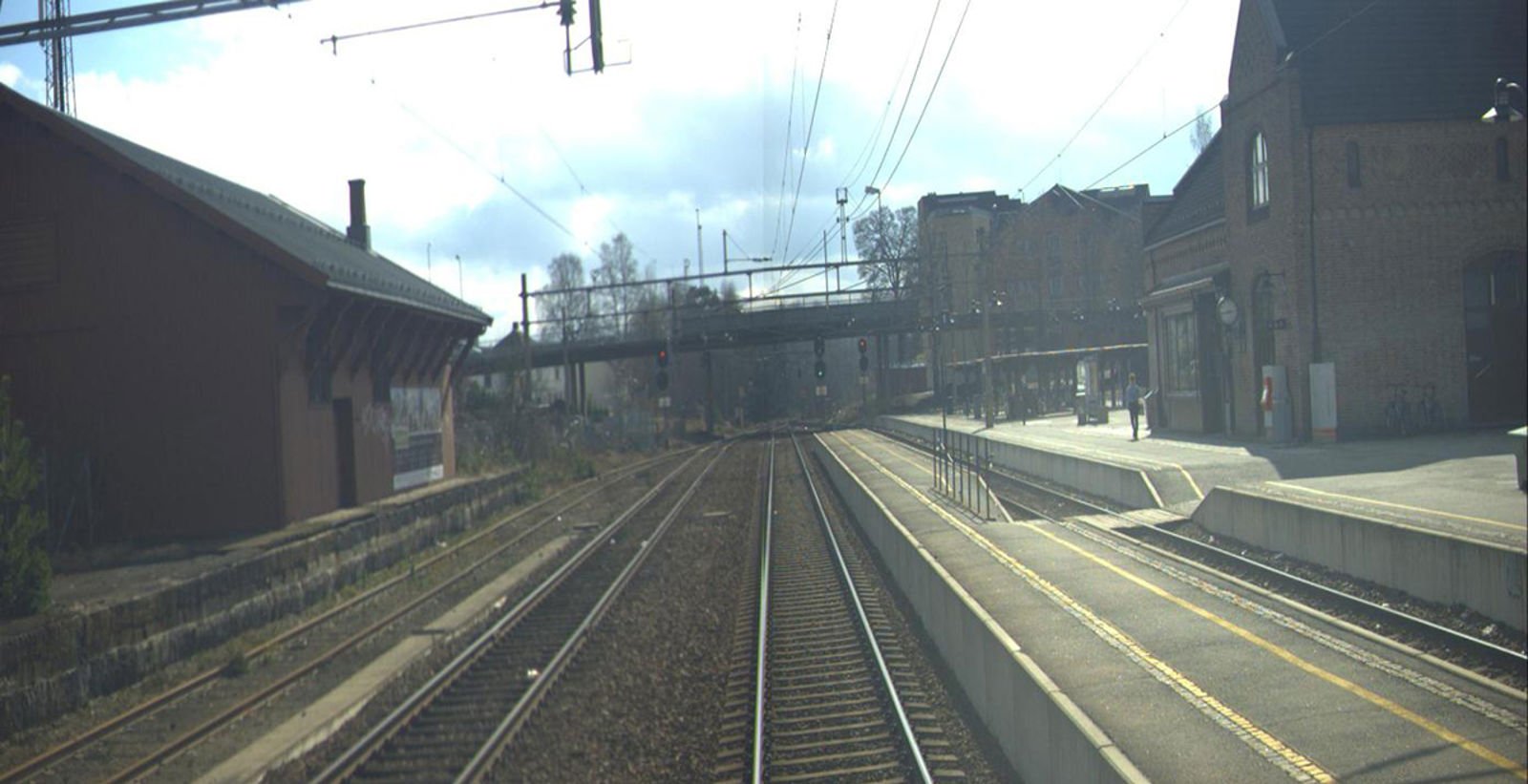 Jessheim stasjon sett i retning mot Oslo