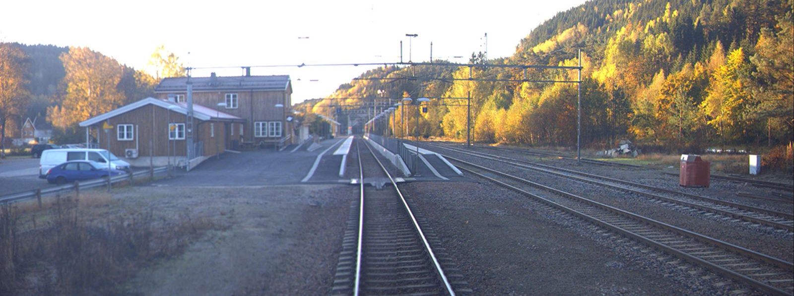 Marnardal stasjon sett i retning mot Oslo