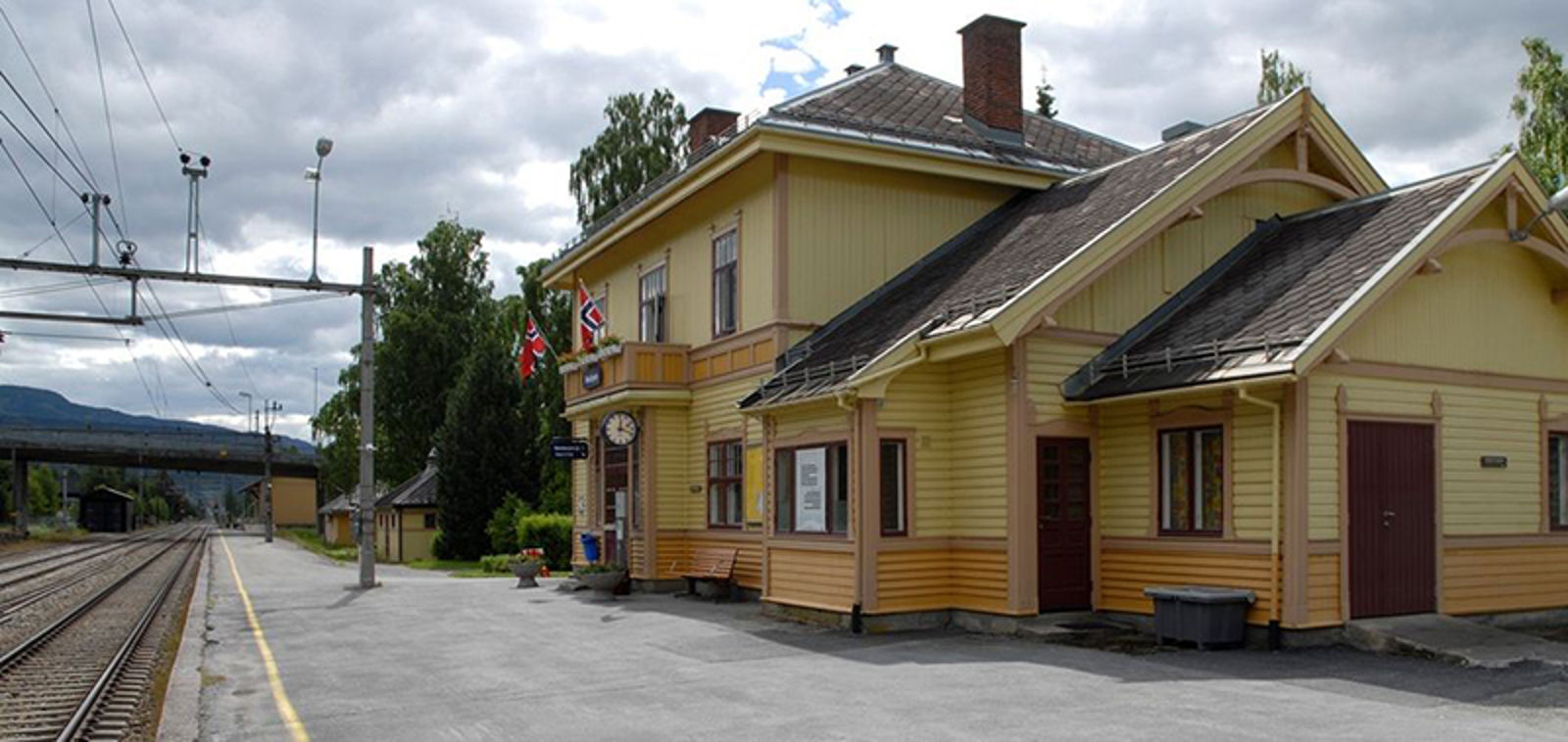 Nesbyen stasjon sett i retning mot Oslo