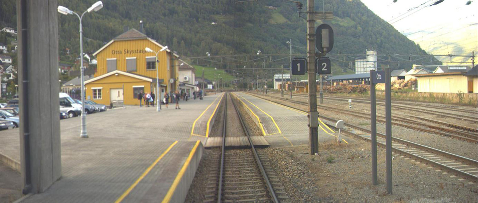 Otta stasjon sett i retning fra Oslo