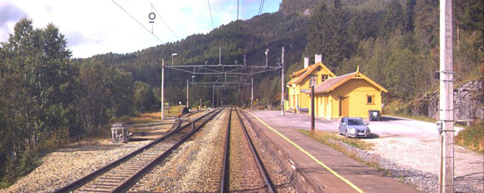 Reimegrend stasjon sett i retning fra Oslo