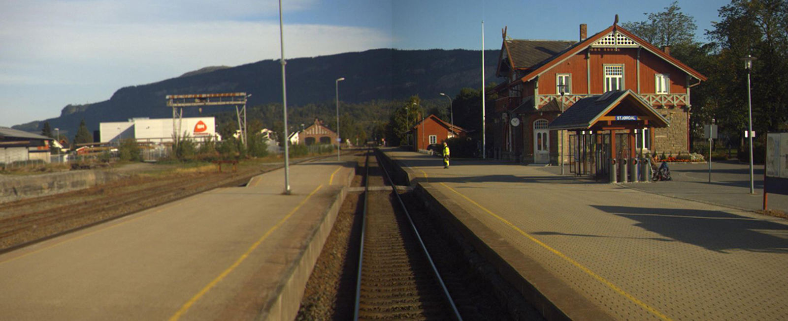 Stjørdal stasjon sett i retning fra Oslo
