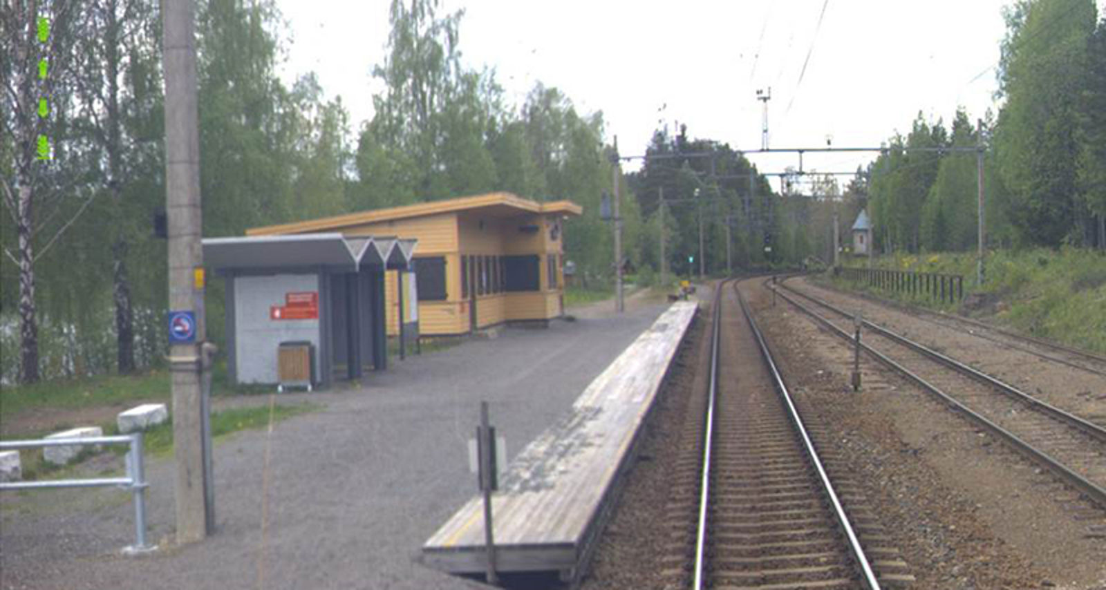 Stryken stasjon sett i retning fra Oslo