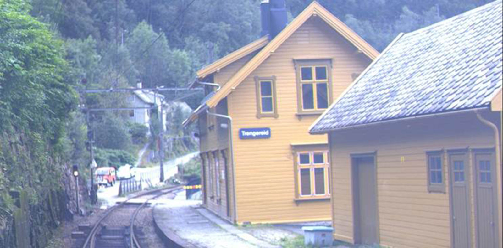 Trengereid stasjon sett i retning fra Oslo