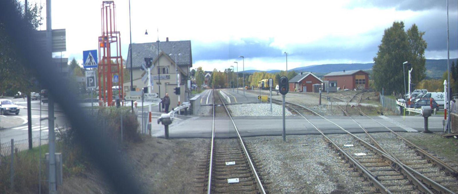 Tynset stasjon sett i retning mot Oslo