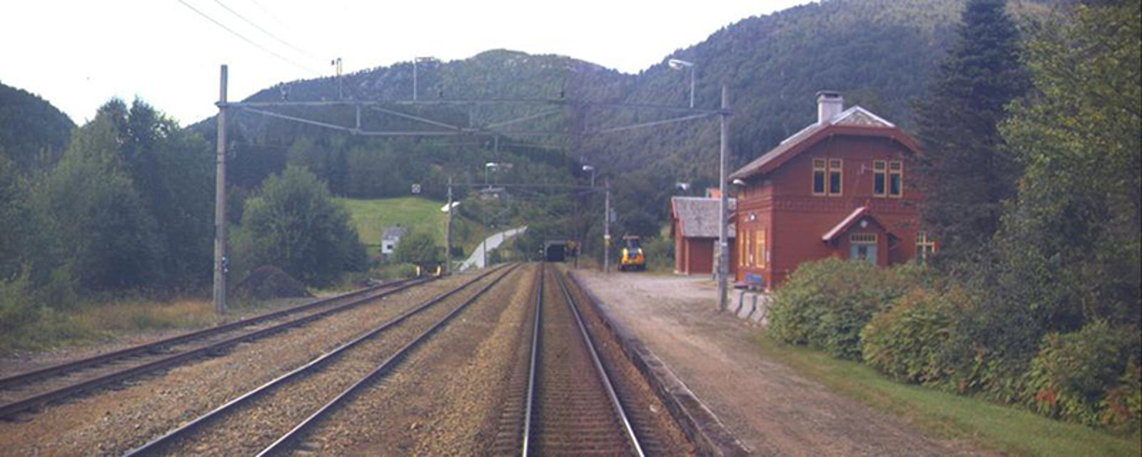 Urdland stasjon sett i retning fra Oslo