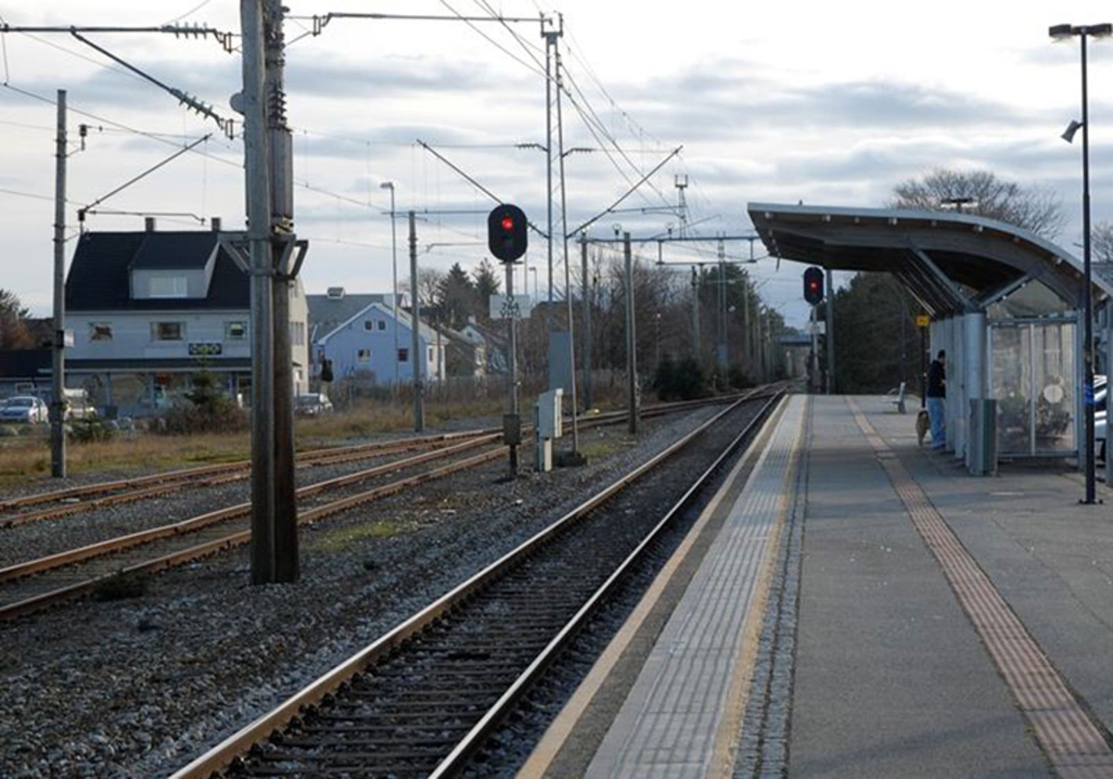 Varhaug stasjon sett i retning mot Oslo